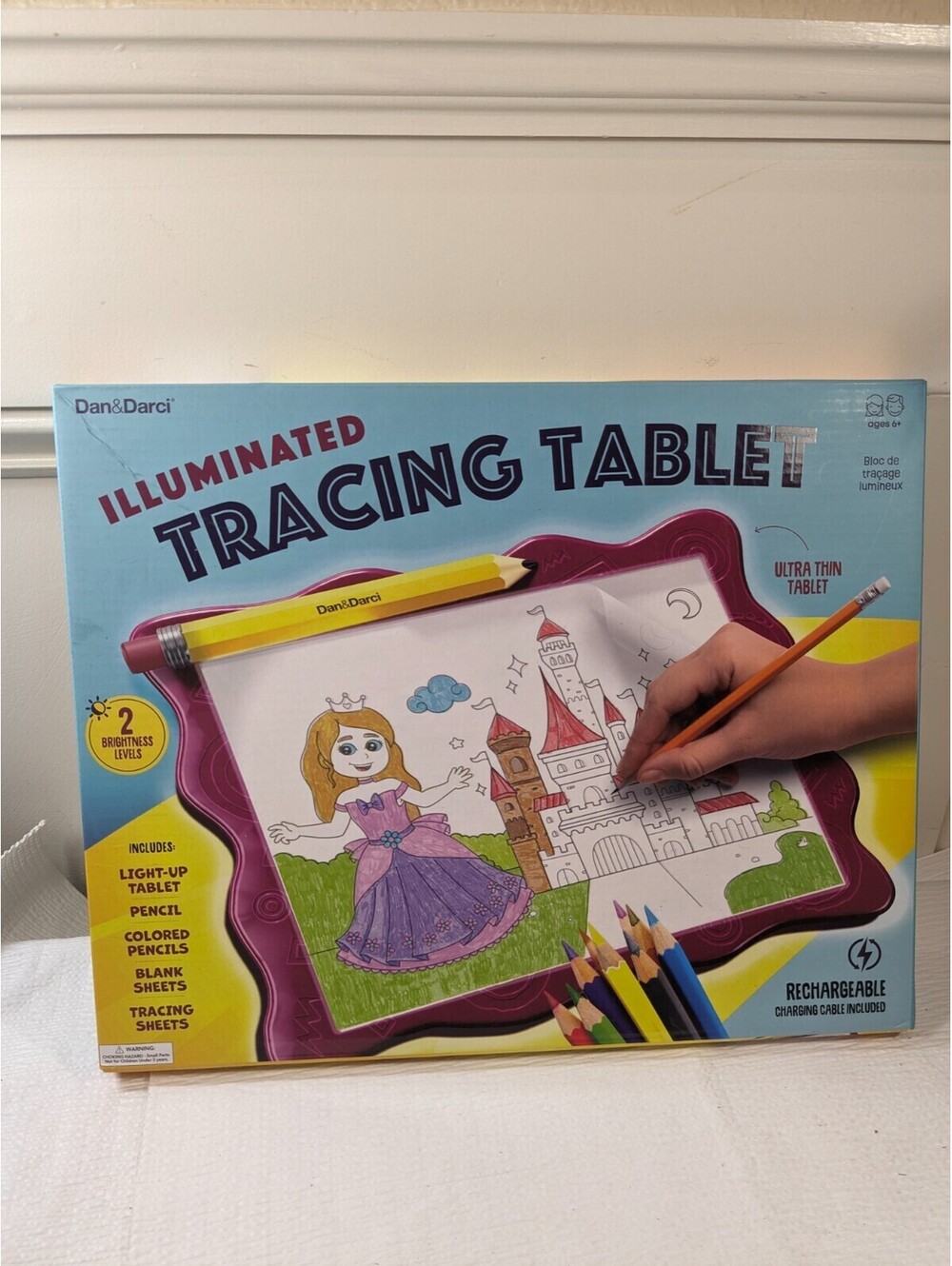 Dan & Darci Illuminated Tracing Tablet Light Up art board Pad Kids Tracer box